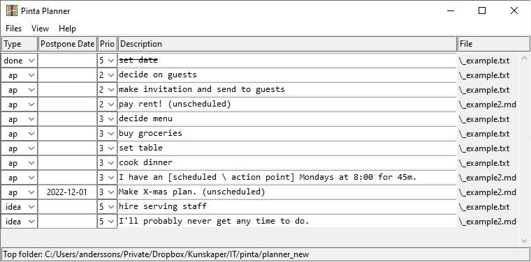Pinta Planner GUI
